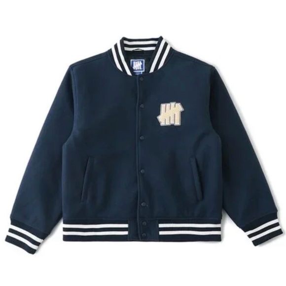 Undefeated heavy quilted wool varsity button up jacket. NWT. XL men’s - Picture 1 of 6